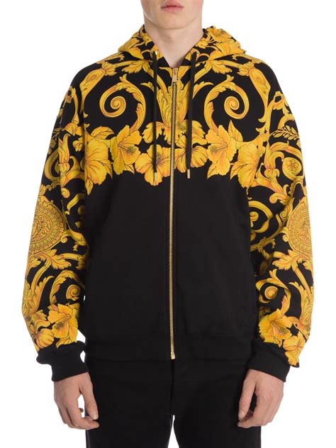 men versace zip hoodie|Versace jumper men's sale.